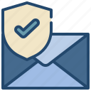 check, protect, shield, envelope, contact, message