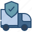 protect, shield, delivery, customer, services, truck, check 