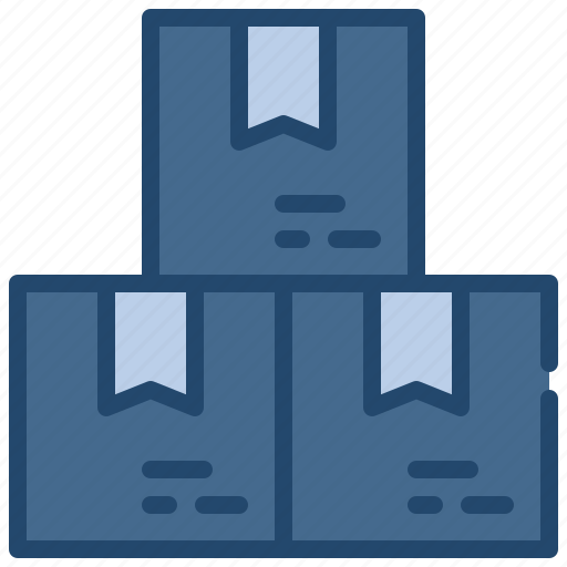 Stack, box, goods, factory, delivery, services icon - Download on Iconfinder
