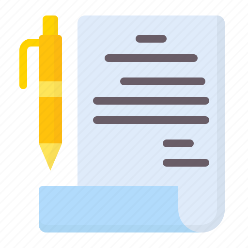 Contract, pencil, document, pen, communications, writing, paper icon - Download on Iconfinder