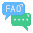 faq, text, chat, box, answer, conversation, communications, talk
