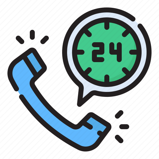 Call, phone, clock, communications, time, hours icon - Download on Iconfinder