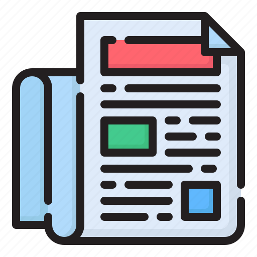 Newspaper, news, report, communications, journal icon - Download on Iconfinder