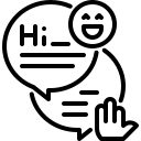 hi, dialogue, communications, message, chat