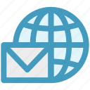 email, envelope, globe, mail, mailing, message, world 