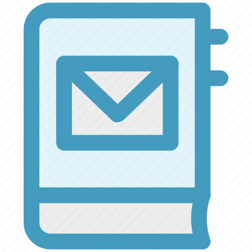 Address, book, bookmark, email book, envelope, note, postcard book icon - Download on Iconfinder