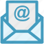at, email, letter, message, sheet 