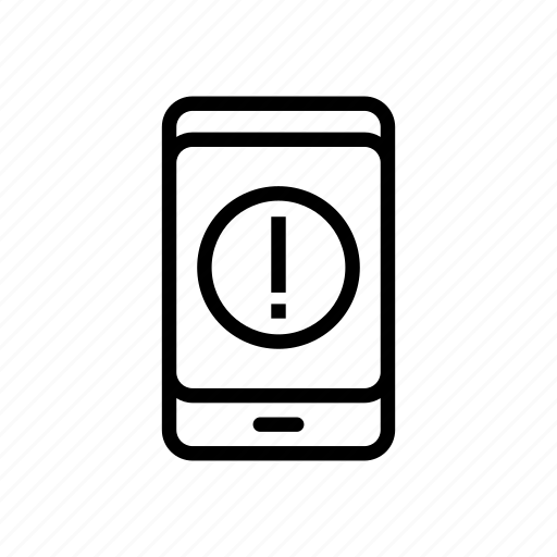Alert, error, mobile, sign, warning icon - Download on Iconfinder