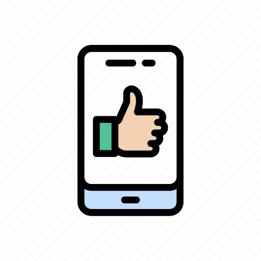 Feedback, like, mobile, phone, review icon - Download on Iconfinder