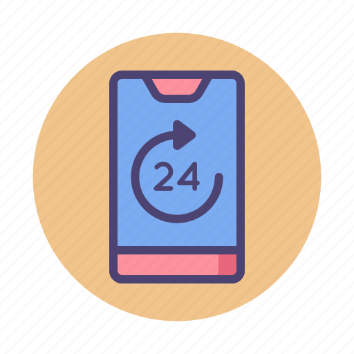 24, 24 hours, hours icon - Download on Iconfinder