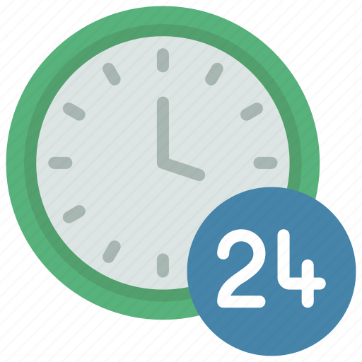 Hour, clock, communication, all, day icon - Download on Iconfinder