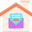 home, house, mail, message 