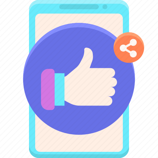 Media, mobile phone, social, thumbs up icon - Download on Iconfinder