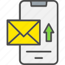 dispatch, email, informing, letter, marketing, post, send