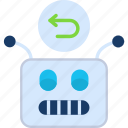 auto, reply, robot, communication, arrow