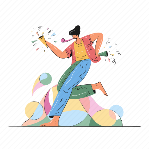 Woman, female, person, celebration, celebrate, party, occasion illustration - Download on Iconfinder