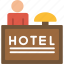 hotel, counter, reception, avatar
