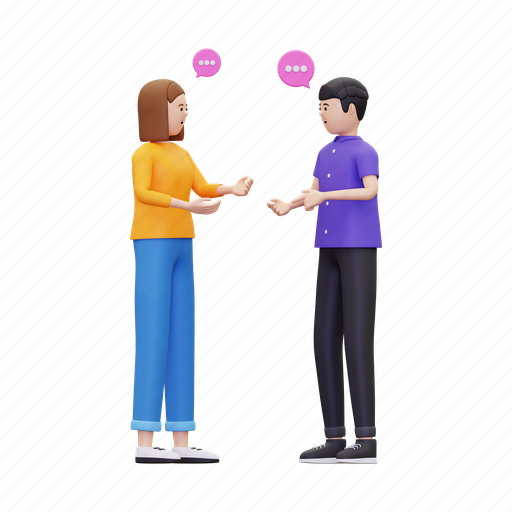 Conversation, discussion, speech, communication, dialogue, comment, speak 3D illustration - Download on Iconfinder