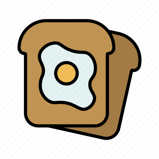 Bread, breakfast, egg, toast, food, kitchen, sweet icon - Download on Iconfinder