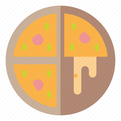 Pizza, slices, fast, food, lunch icon - Download on Iconfinder