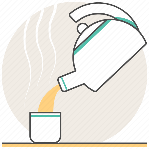 Concept, cooking, hot water, kettle, rinsing, teacup icon - Download on Iconfinder