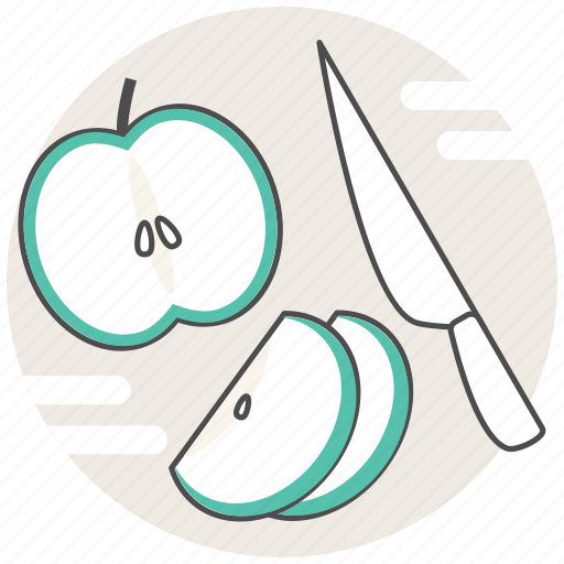 Apple, concept, cooking, cutting, fruit, knife, healthy icon - Download on Iconfinder
