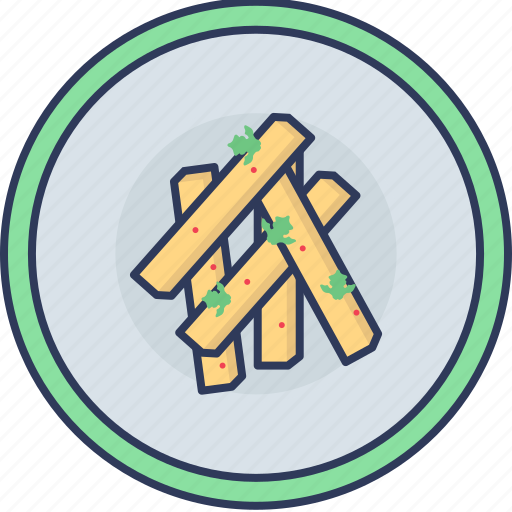 Fries, chip, plate icon - Download on Iconfinder