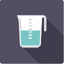 beaker, cooking, cup, household, kitchen, measuring, water