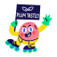 skating, plum, enjoying, fruit, cartoon, typography 