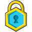 game, lock, padlock, key, yellow, blue, protection, secure, file 