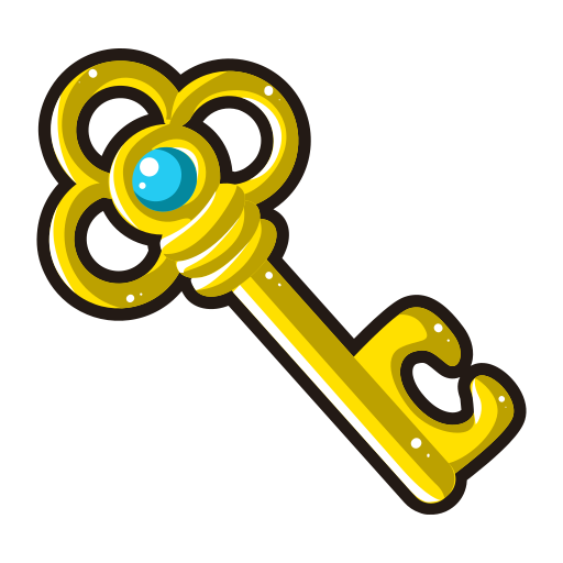 Game, treasure, key, lock, padlock, gold key, gift icon - Free download