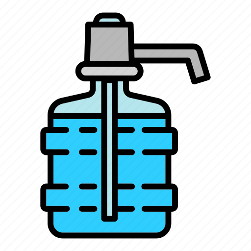 Water, bottle, pump icon - Download on Iconfinder