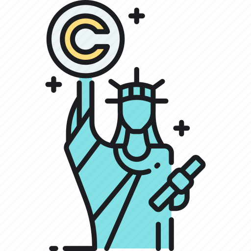 Copyright, sculpture, sculpture copyright, statue, statue of liberty icon - Download on Iconfinder