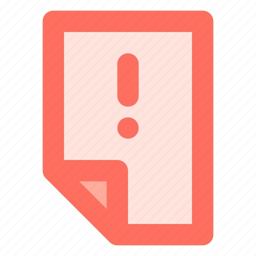 Alert, data, document, file, warning icon - Download on Iconfinder