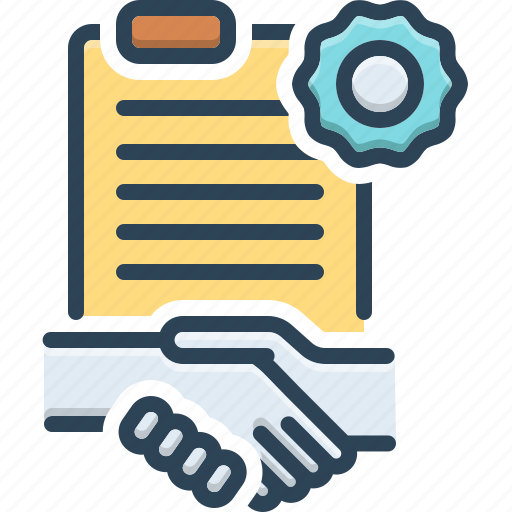 Commitment, handover, dedication, contract, agreement, document, partnership icon - Download on Iconfinder