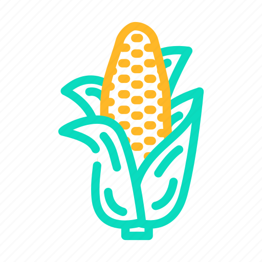 Corn, plant, maize, sweet, cob, white icon - Download on Iconfinder