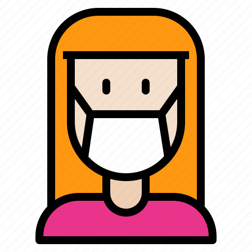 Coronavirus, covid, covid19, mask, medical, woman icon - Download on Iconfinder
