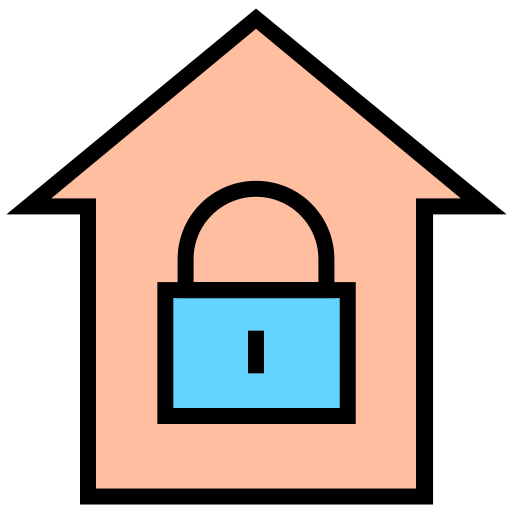 Corona, coronavirus, house, lock, security, virus icon - Free download