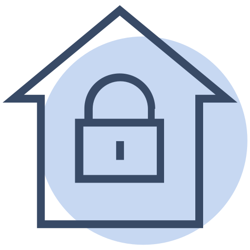 Corona, coronavirus, house, lock, security, virus icon - Free download