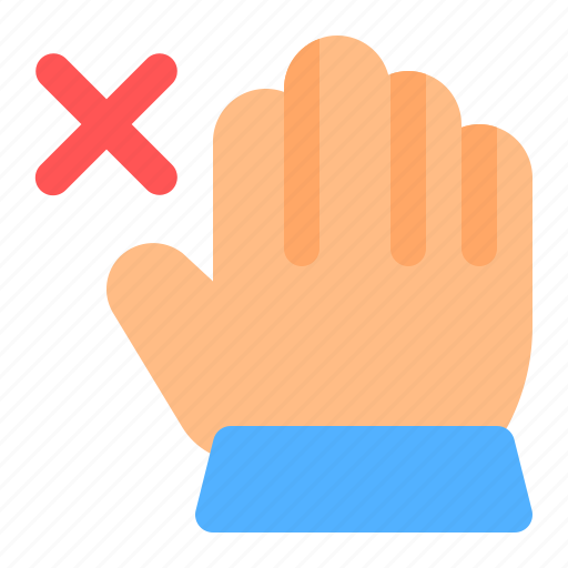 Covid19, coronavirus, prohibited, avoid, hand, touch icon - Download on Iconfinder
