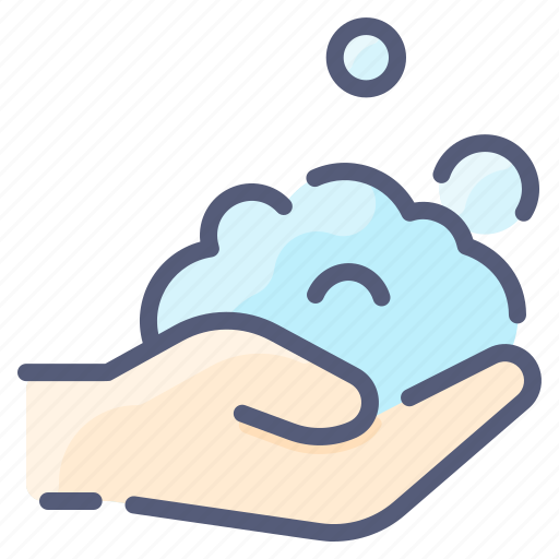 Bubble, hand, hygiene, soap, wash icon - Download on Iconfinder