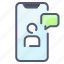 call, chat, people, smartphone, video 