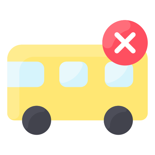 Bus, coronavirus, prohibited, travel icon - Free download
