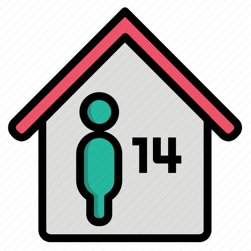 14days, coronavirus, covid19, home, protection, quarantine, safety icon - Download on Iconfinder