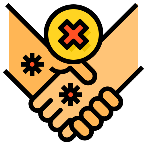 Hand, hands, handshake, health, no, shake, warning icon - Free download