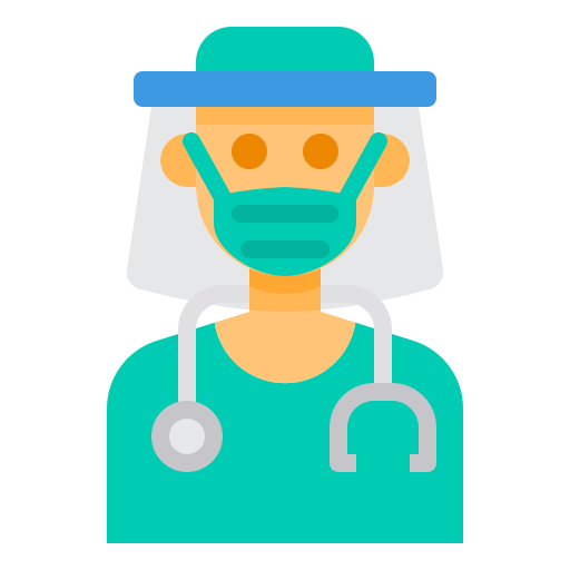Doctor, face, mask, shield, virus icon - Free download