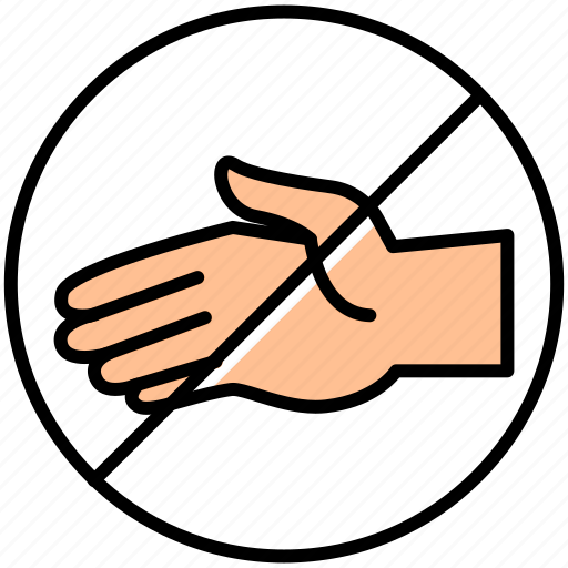 Hand, shake, stop, touching icon - Download on Iconfinder