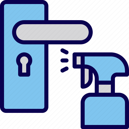 Bottle, cleaning, door, healthcare, spray icon - Download on Iconfinder