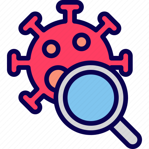 Coronavirus, detect, glass, magnifying, research, virus icon - Download on Iconfinder
