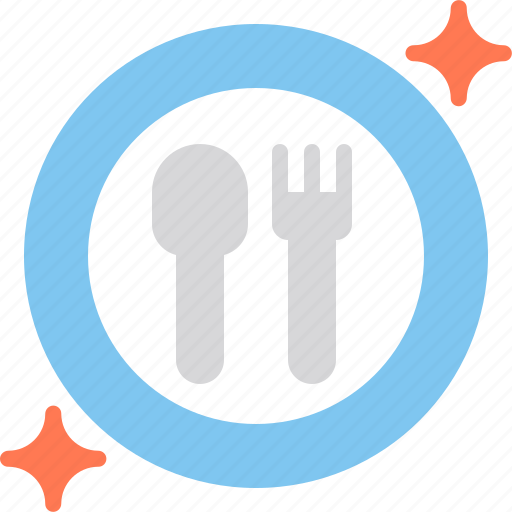 Clean, cutlery, fork, plate, spoon icon - Download on Iconfinder